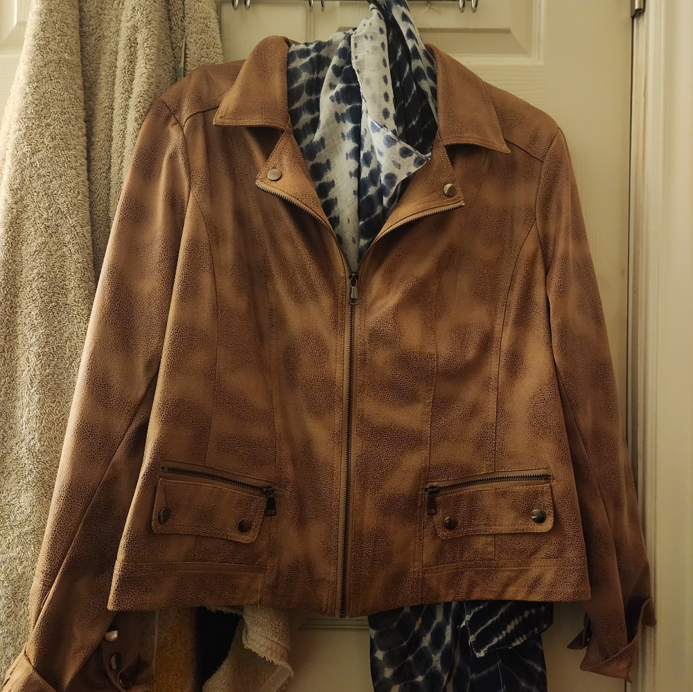 Cleo xxl faux Leather jacket